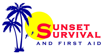 Sunset Survival and First Aid Logo